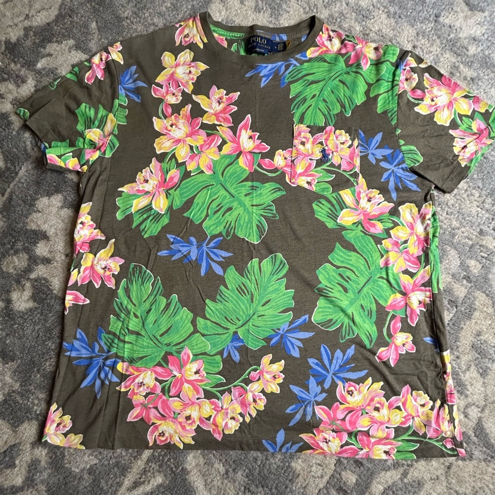 Polo by Ralph Lauren Green Floral Tee